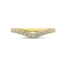 14K Yellow Gold 1/3 Ct.Tw. Diamond Curve Band