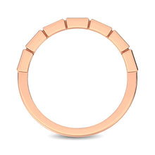 14K Rose Gold 1/4 Ct.Tw. Diamond Straight Buggete Stackable Band