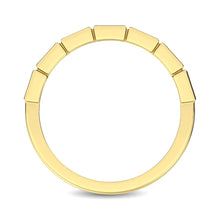 14K Yellow Gold 1/4 Ct.Tw. Diamond Straight Buggete Stackable Band