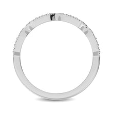 Beaded Style Band set with 1/6 Ctw Diamond in 14K White Gold