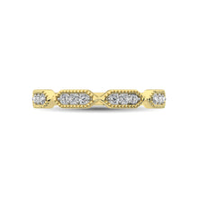 Beaded Style Band set with 1/6 Ctw Diamond in 14K Yellow Gold