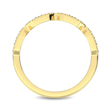 Beaded Style Band set with 1/6 Ctw Diamond in 14K Yellow Gold