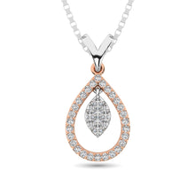 Diamond 1/5 Ct.Tw Oval Shape Pendant in 10K Rose Gold