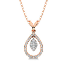 Diamond 1/5 Ct.Tw Oval Shape Pendant in 10K Rose Gold