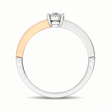 10K Two Tone 1/10 Ct.Tw. Diamond Engagement Ring