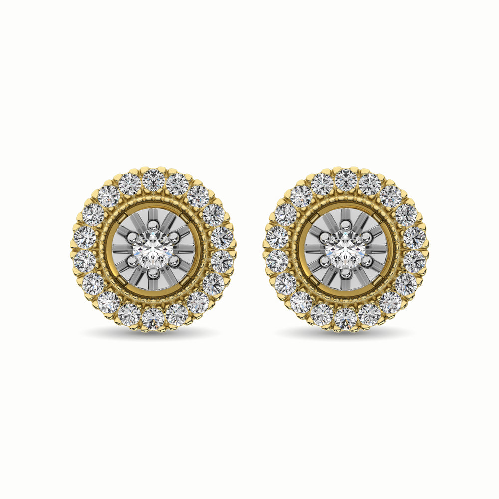 10K Yellow Gold 1/3 Ct.Tw. Diamond Stud Earrings