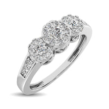 10K White Gold 1/3 Ct.Tw. Diamond Fashion Ring