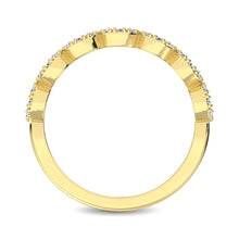 14K Yellow Gold 1/3 Ct.Tw. Diamond 7 Station Stackable Band
