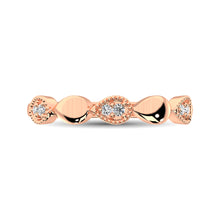 14K Rose Gold 1/20 Ct.Tw. Diamond Pear Shape Stackable Band