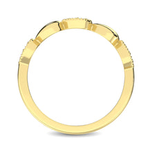 14K Yellow Gold 1/20 Ct.Tw. Diamond  Pear Shape Stackable Band