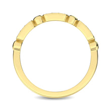 14K Yellow Gold 1/10 Ct.Tw. Diamond Stackable Band