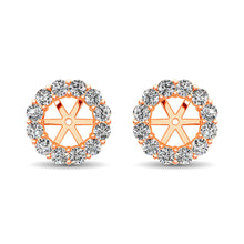 14K Rose Gold Diamond 1/2 Ct.Tw. Earrings Jacket