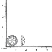 14K White Gold Diamond 1/2 Ct.Tw. Earrings Jacket