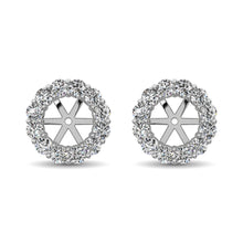14K White Gold Diamond 1/2 Ct.Tw. Earrings Jacket