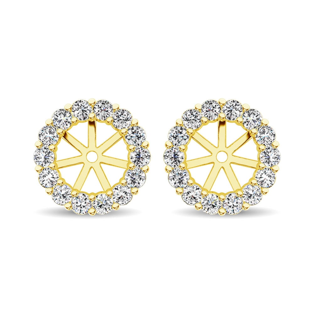 14K Yellow Gold Diamond 1/4 Ct.Tw. Earrings Jacket