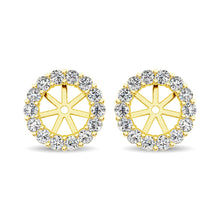 14K Yellow Gold Diamond 1/4 Ct.Tw. Earrings Jacket