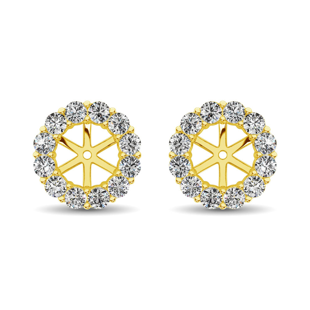 14K Yellow Gold Diamond 1/3 Ct.Tw. Earrings Jacket