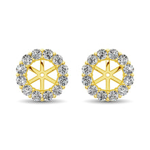 14K Yellow Gold Diamond 2/5 Ct.Tw. Earrings Jacket