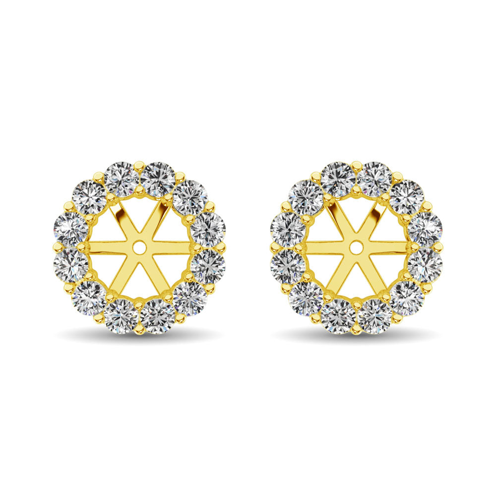 14K Yellow Gold Diamond 1/2 Ct.Tw. Earrings Jacket