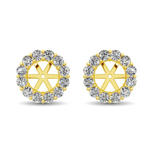 14K Yellow Gold Diamond 1/2 Ct.Tw. Earrings Jacket