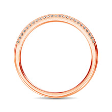 14K Rose Gold Round and Baguette Diamond 2/5 Ct.Tw. Anniversary Band