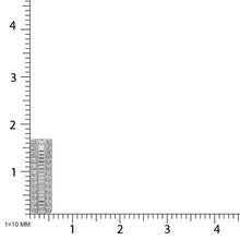 14K Yellow Gold Round and Baguette Diamond 1/3 Ct.Tw. Drop Bar Pendant