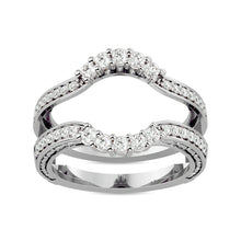 Diamond 1/2 ct tw Round Cut Guard Ring  in 14K White Gold