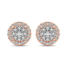 Diamond Stud earrings 3/4 ct tw in 14K Rose Gold