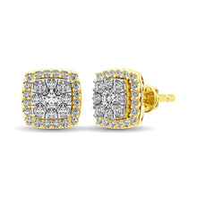 Diamond Stud earrings 3/4 ct tw in 14K Yellow Gold