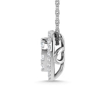 Diamond 1 Ct.Tw. Heart Pendant in 14K White Gold