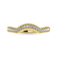 Diamond 1/10 Ct.Tw. Chevron Band in 14K Yellow Gold