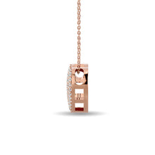 Diamond Heart Pendant 1/4 ct tw Round Cut in 10K Rose Gold