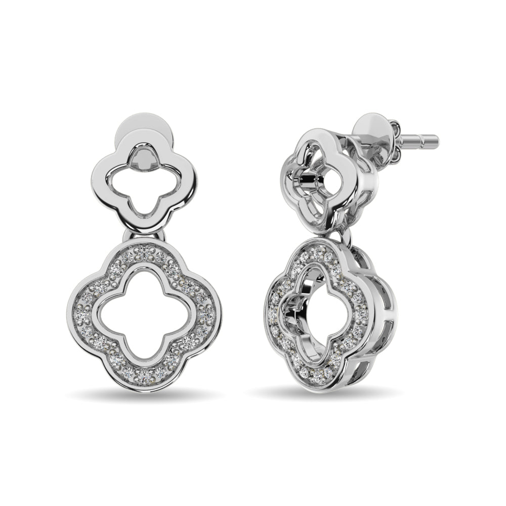 Diamond Fashion Earrings 1/20 ct tw in Sterling Silver