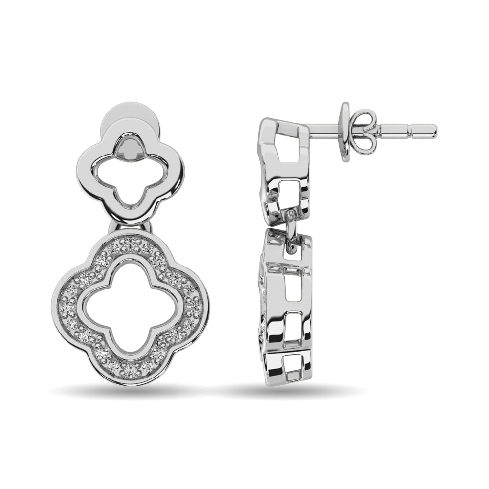 Diamond Fashion Earrings 1/20 ct tw in Sterling Silver