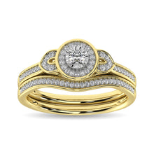 Diamond Bridal Ring 1/5 ct tw in Round-cut 10K Yellow Gold