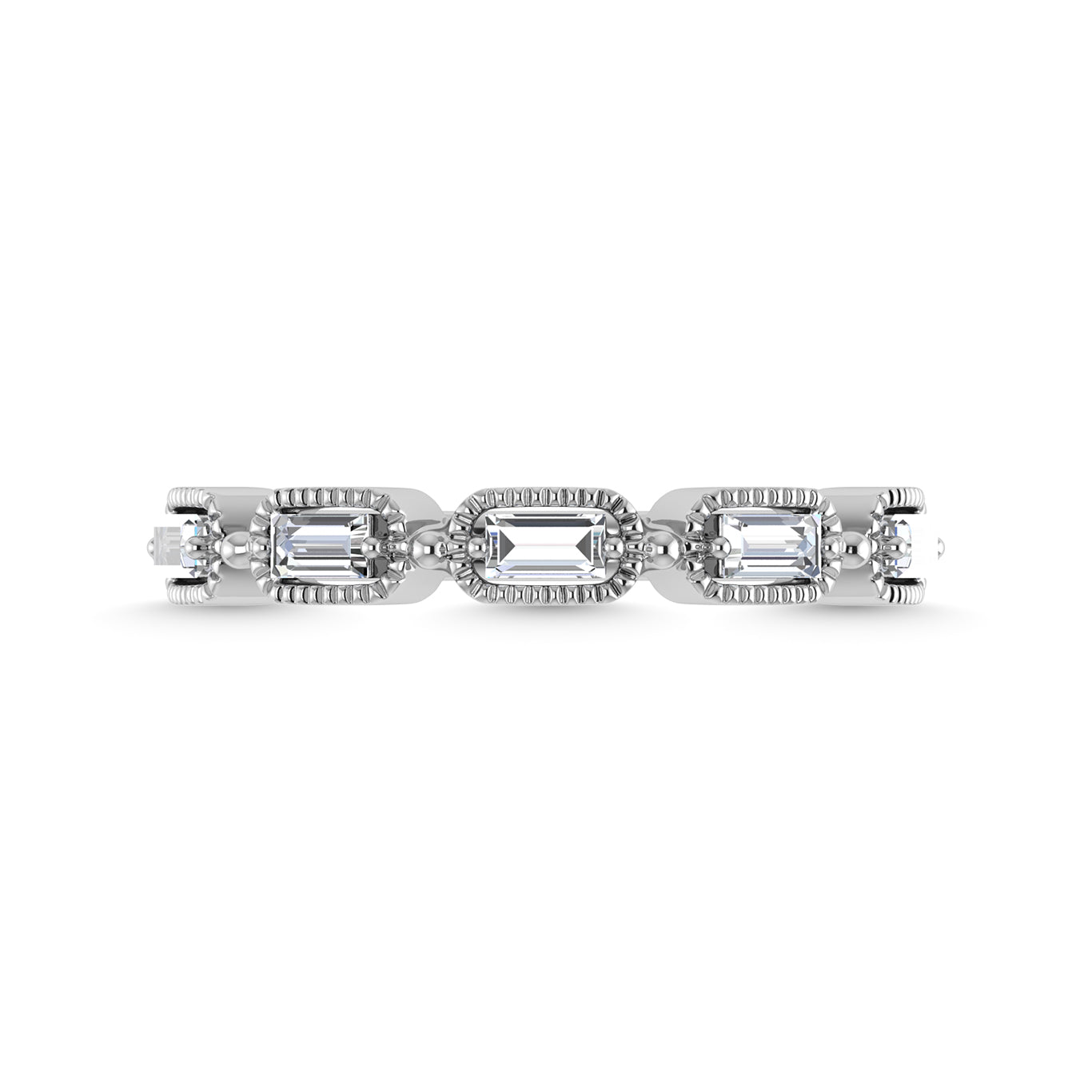 Diamond 1/4 Ct.Tw. Baguette Cut Anniversary Band in 14K White Gold