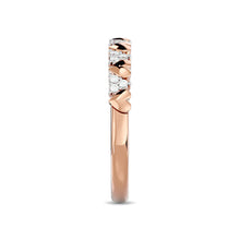 Diamond 1/10 ct tw Heart Stackable Ring in 10K Rose Gold