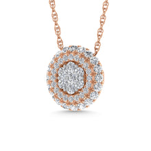 Diamond 1/2 Ct.Tw. Cluster Fashion Pendant in 14K Two Tone