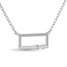 10KT WHITE GOLD 1/10CT TW DIAMOND NECKPIECE