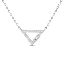 10KT WHITE GOLD 1/8CT TW DIAMOND NECKPIECE