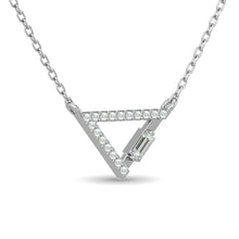 10KT WHITE GOLD 1/8CT TW DIAMOND NECKPIECE