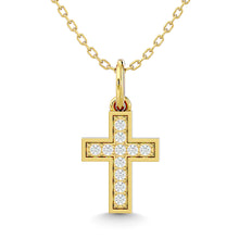 Diamond 1/10 Ct.Tw. Cross Pendant in 10K Yellow Gold