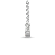 Diamond Round Cut Bar Fashion Necklace 1/6 ct tw in 10K White Gold