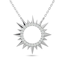 10KT WHITE GOLD 1/8CT TW DIAMOND NECKPIECE