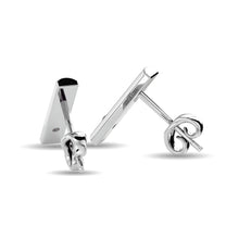 Diamond  1/20 ct tw Bar Earrings in 10K White Gold