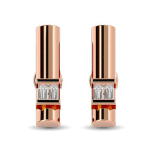 Diamond  1/20 ct tw Bar  Earrings in 10K Rose Gold