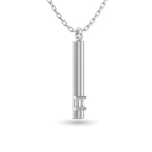 Diamond Bar Pendant 1/50 ct tw in 10K White Gold