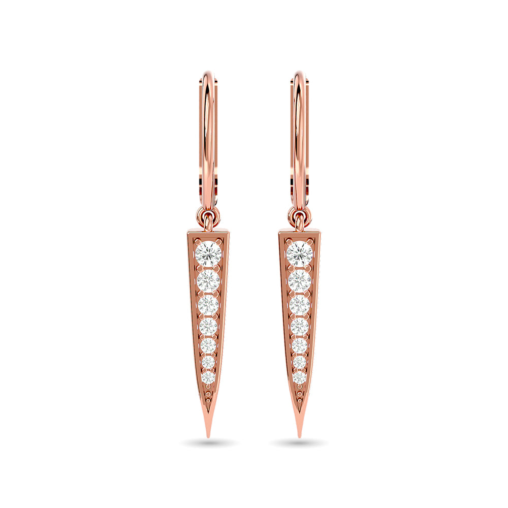 Diamond Fashion Earrings 1/6 ct tw in 10K Rose Gold