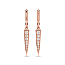 Diamond Fashion Earrings 1/6 ct tw in 10K Rose Gold