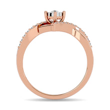Diamond 1/5 ct tw Promise Ring in 10K Rose Gold